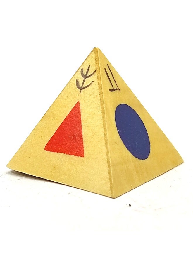 Plus Value Wooden Pyramid with Symbol (Size 2 Inches, 2pcs for Vastu Remedies at Home & Office) - Image 3